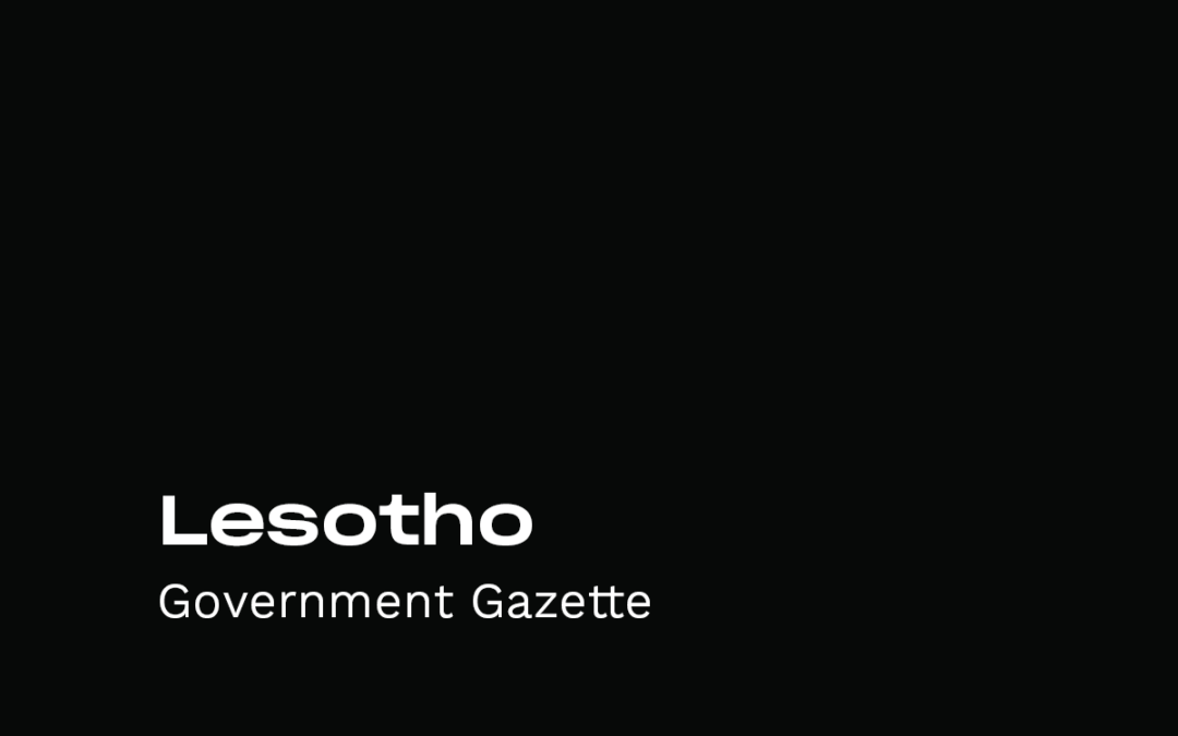 Lesotho Water Act  No. 15 of 2008