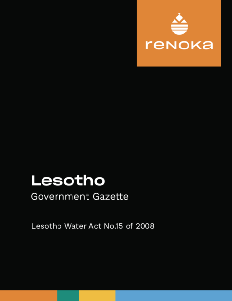 Lesotho Water Act No. 15 of 2008