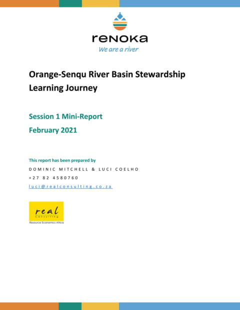 Orange-Senqu River Basin Stewardship Learning Journey Session 1 Mini-Report February 2021